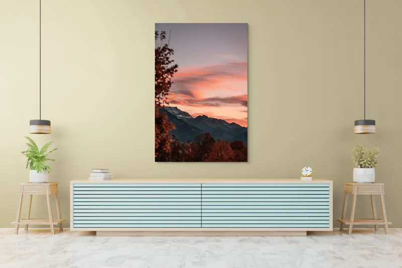 Tablou Canvas Peisaj Munți și Nori Poetic, 100 x 150 cm – poza 4