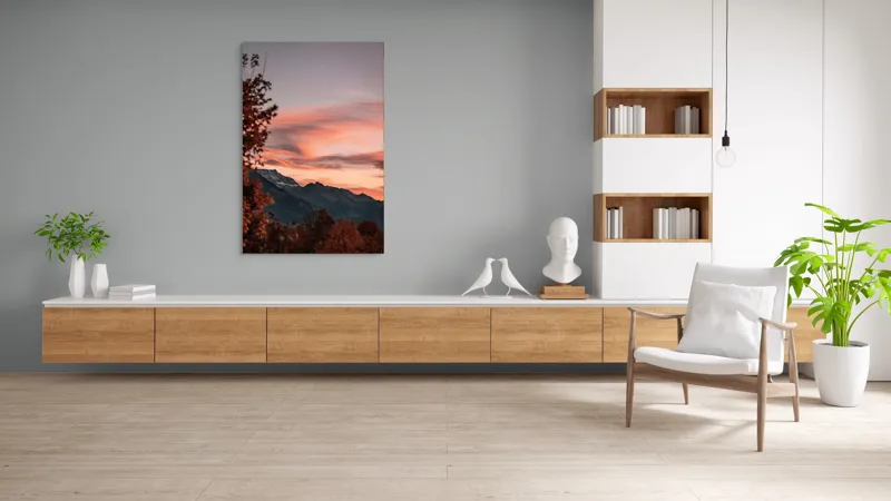 Tablou Canvas Peisaj Munți și Nori Poetic, 100 x 150 cm – poza 8