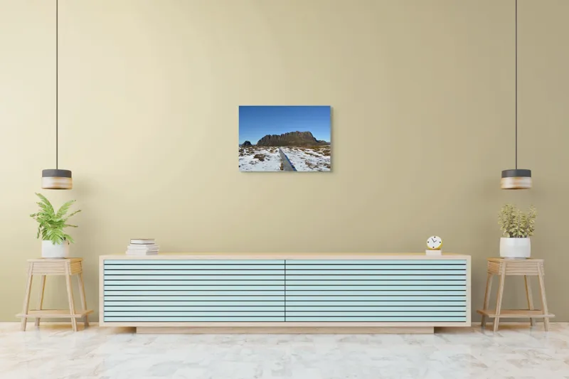 Tablou Canvas Natură: Cărare Înghețată Spre Muntele Stâncos, 70 x 50 cm – poza 7