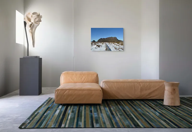 Tablou Canvas Natură: Cărare Înghețată Spre Muntele Stâncos, 70 x 50 cm – poza 8