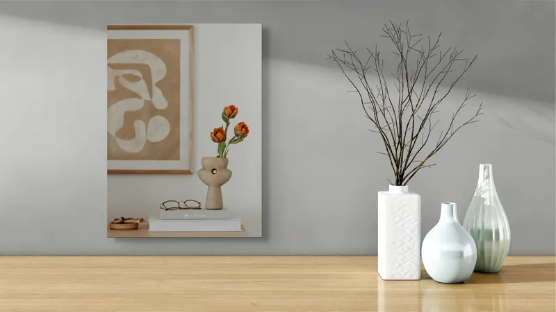 Tablou Canvas, "Flori Galbene în Liniștea Sufrageriei", 39 x 54 cm – poza 4