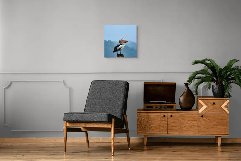 Tablou Canvas Pelică spre cerul înnorat, art decorativ pentru casă, 50 x 50 cm – poza 6