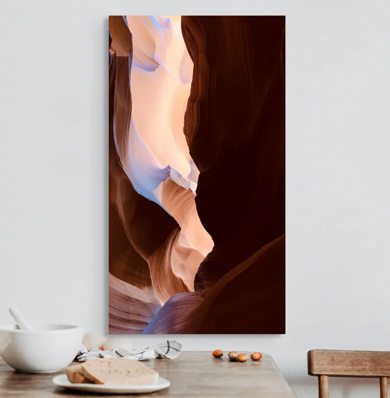 Tablou Canvas Peisaj Natural cu Lumini și Umbre Maroniu, 50 x 90 cm – poza 3