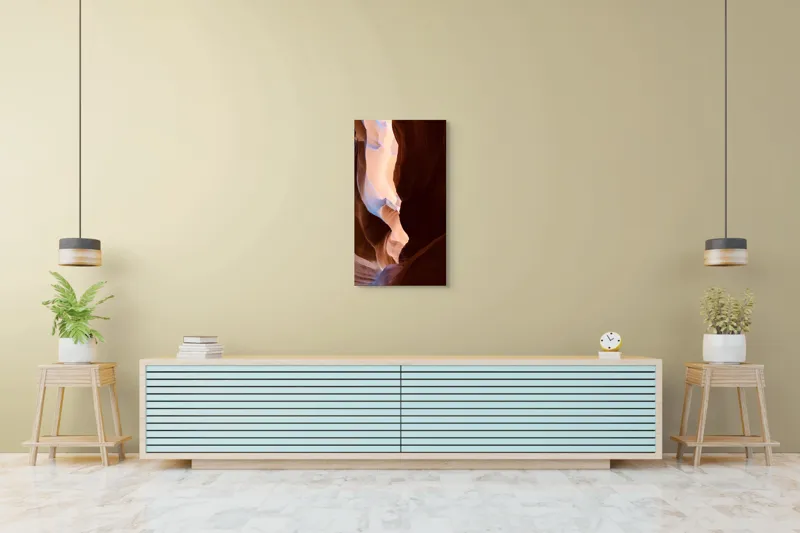 Tablou Canvas Peisaj Natural cu Lumini și Umbre Maroniu, 50 x 90 cm – poza 6