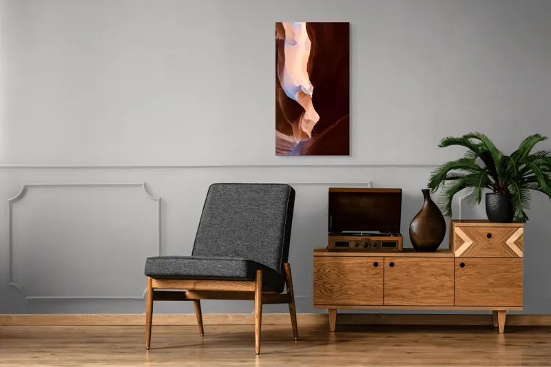 Tablou Canvas Peisaj Natural cu Lumini și Umbre Maroniu, 50 x 90 cm – poza 8