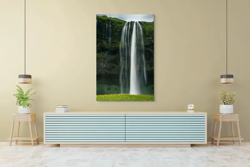 Tablou Canvas Cascadă Natură Peisaj Verdeață Serenitate Splendoare, 100 x 150 cm – poza 4