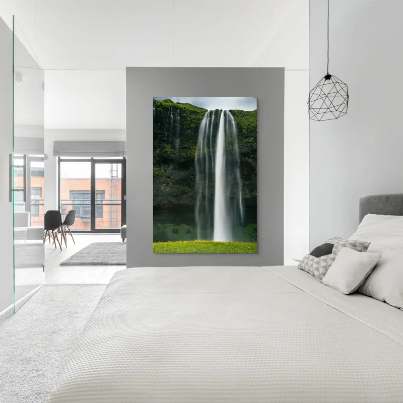 Tablou Canvas Cascadă Natură Peisaj Verdeață Serenitate Splendoare, 100 x 150 cm – poza 5