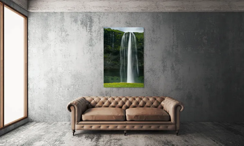 Tablou Canvas Cascadă Natură Peisaj Verdeață Serenitate Splendoare, 100 x 150 cm – poza 6