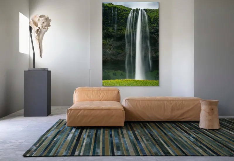 Tablou Canvas Cascadă Natură Peisaj Verdeață Serenitate Splendoare, 100 x 150 cm – poza 7