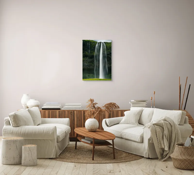Tablou Canvas Cascadă Natură Peisaj Verdeață Serenitate Splendoare, 50 x 70 cm – poza 4