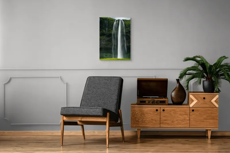 Tablou Canvas Cascadă Natură Peisaj Verdeață Serenitate Splendoare, 50 x 70 cm – poza 8