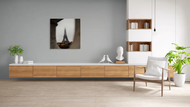 Tablou Canvas Turn Eiffel prin ceață toamnatică, 100 x 100 cm – poza 8