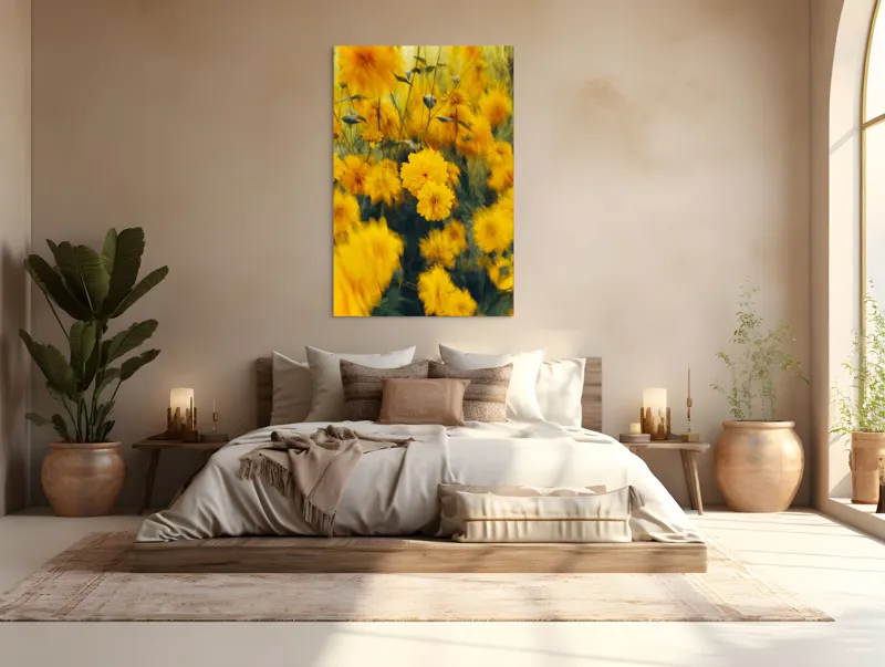 Tablou Canvas Dansul florilor în bătaia vântului Natură și Frumusețe, 100 x 150 cm – poza 3