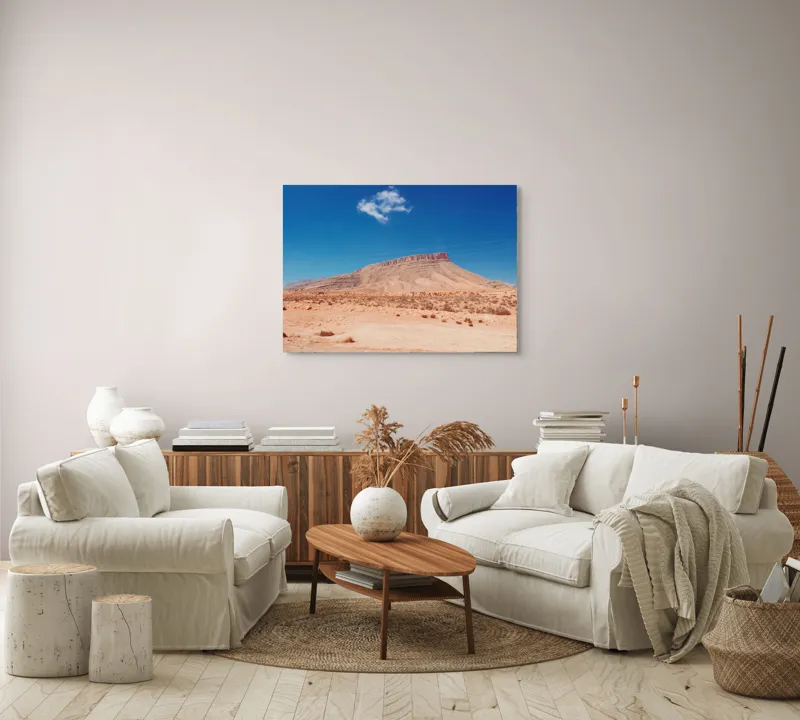 Tablou Canvas Pustietatea veche sub cer albastru, 100 x 70 cm – poza 3