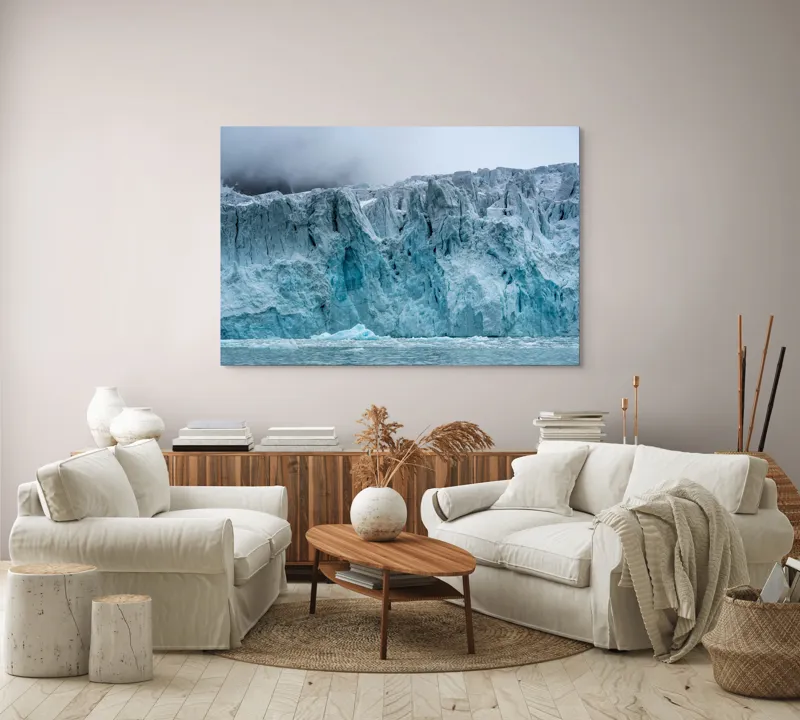 Tablou Canvas Gheață Majestuoasă Natură Albastru Rece Timp, 150 x 100 cm – poza 3