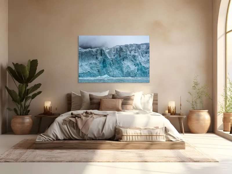 Tablou Canvas Gheață Majestuoasă Natură Albastru Rece Timp, 150 x 100 cm – poza 4