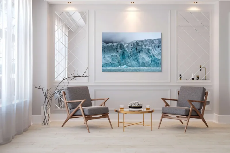 Tablou Canvas Gheață Majestuoasă Natură Albastru Rece Timp, 150 x 100 cm – poza 7