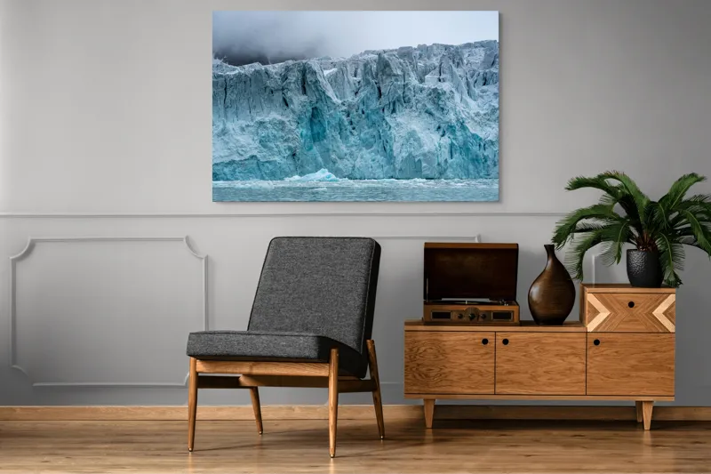 Tablou Canvas Gheață Majestuoasă Natură Albastru Rece Timp, 150 x 100 cm – poza 8