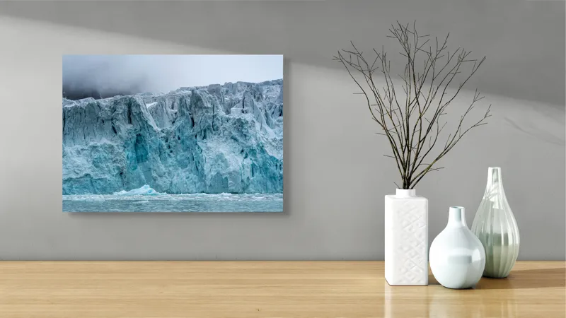 Tablou Canvas Gheață Majestuoasă Natură Albastru Rece Timp, 54 x 39 cm – poza 3