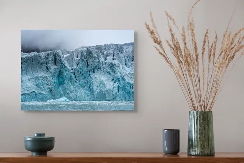 Tablou Canvas Gheață Majestuoasă Natură Albastru Rece Timp, 54 x 39 cm – poza 4
