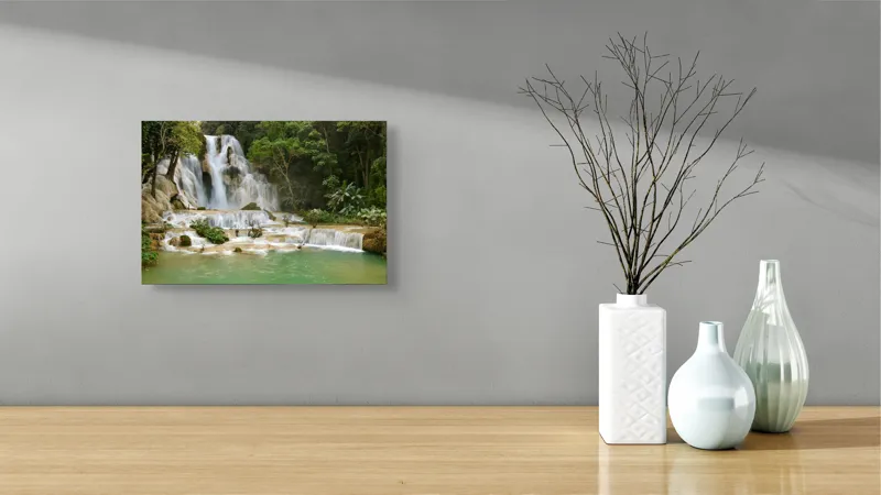 Tablou Canvas Cascadă Serafică a Pădurii Verzi, 39 x 26 cm – poza 8