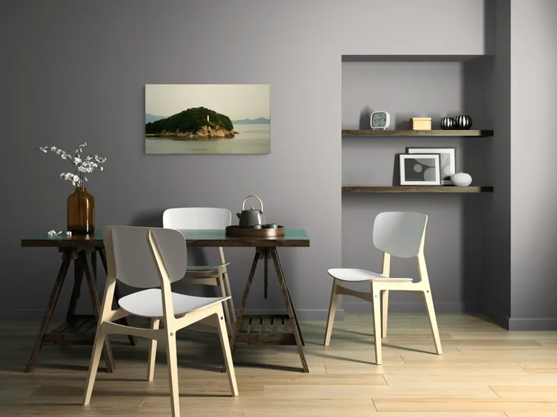 Tablou Canvas pe insulă verde cu lumină, scenă marină artistică, 90 x 50 cm – poza 3