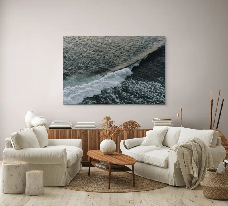 Tablou Canvas, "Dansul etern al valurilor albastre", 150 x 100 cm – poza 3