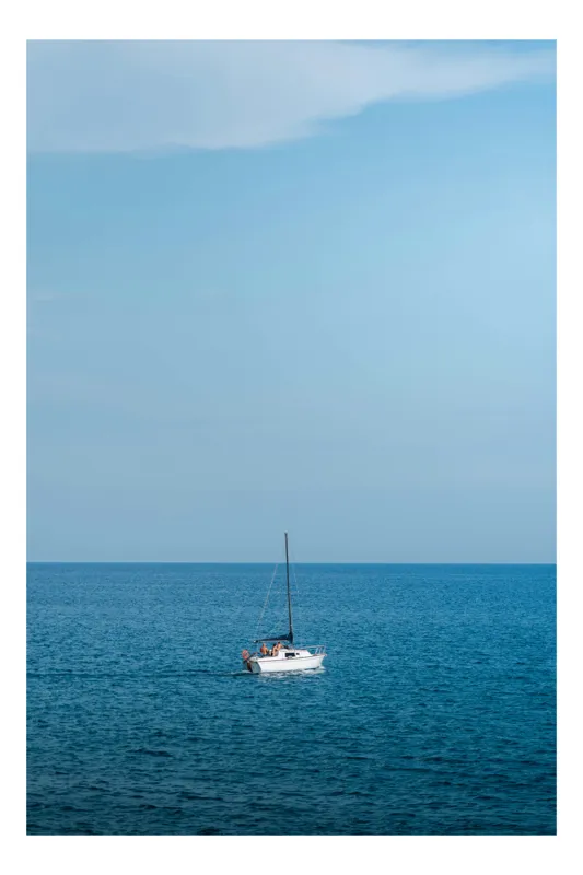 Tablou Canvas Marea și Barca Decor Perete Natură, 26 x 39 cm