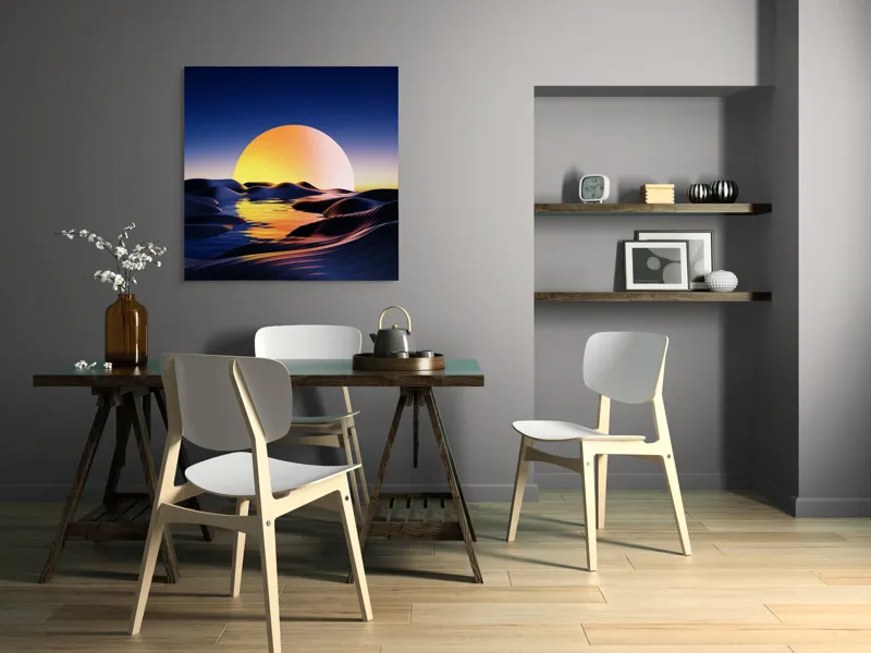 Tablou Canvas Răsărit peste valuri nemărginite ale visului, 100 x 100 cm – poza 6