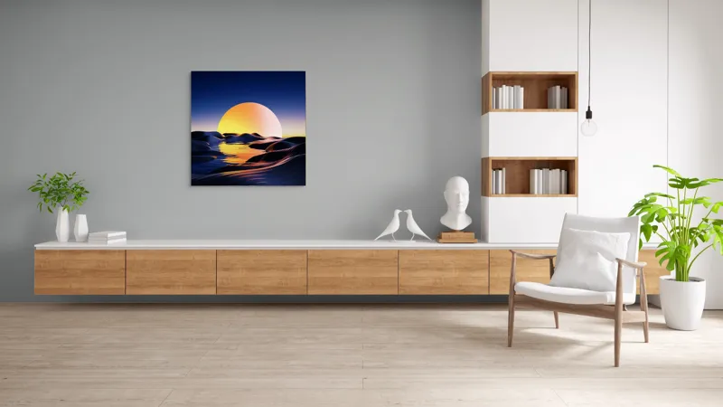Tablou Canvas Răsărit peste valuri nemărginite ale visului, 100 x 100 cm – poza 8