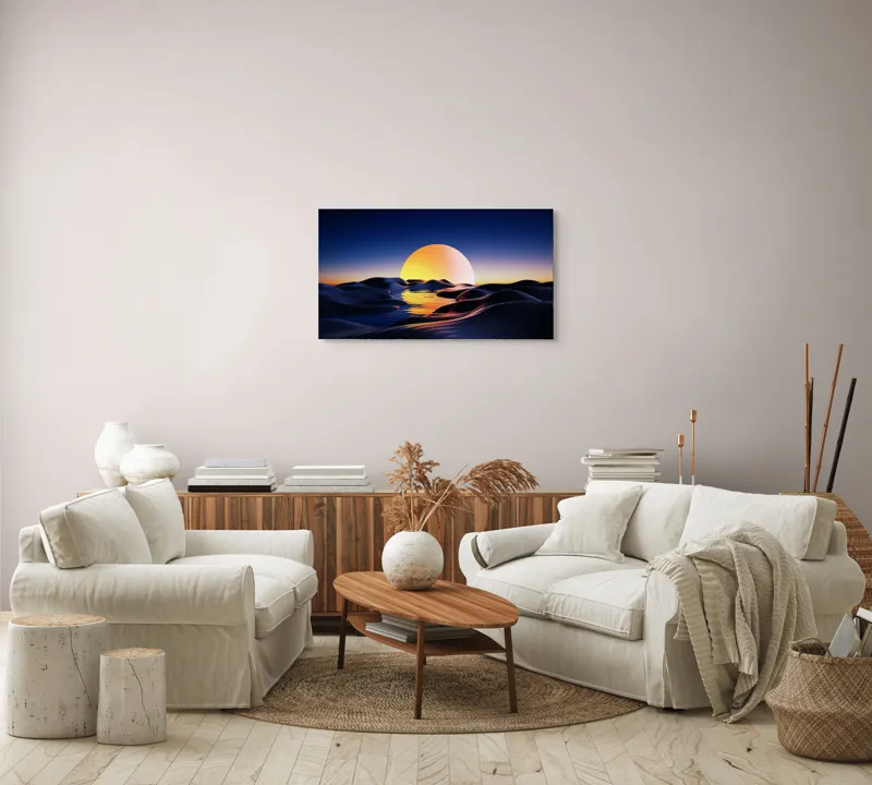 Tablou Canvas Răsărit peste valuri nemărginite ale visului, 90 x 50 cm – poza 4