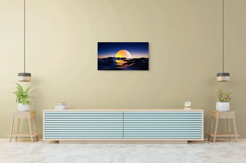 Tablou Canvas Răsărit peste valuri nemărginite ale visului, 90 x 50 cm – poza 5