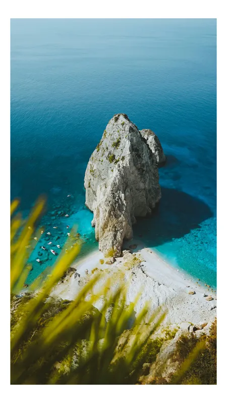 Tablou Canvas Natură Ocean Serene Stâncă Plajă Paradis Scenic, 100 x 150 cm