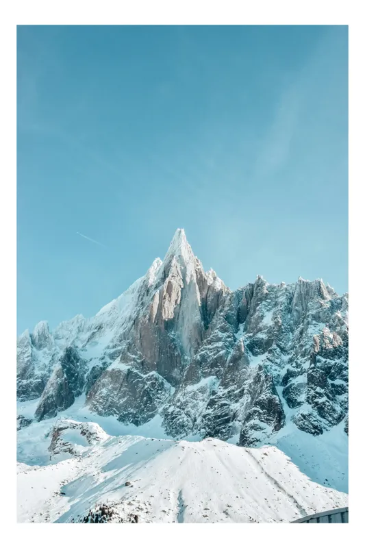Tablou Canvas Vârfuri Alpine către Cer Senin, 26 x 39 cm