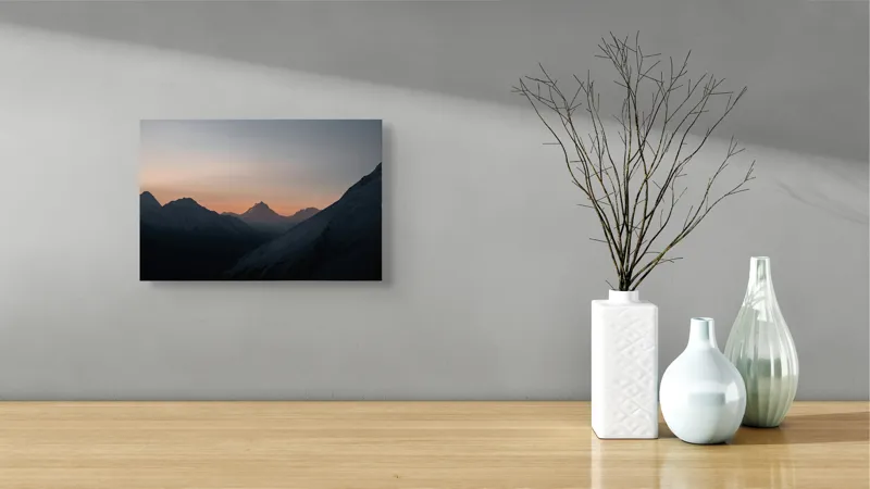 Tablou Canvas Peisaj Munți Răsărit Soare, 39 x 26 cm – poza 8