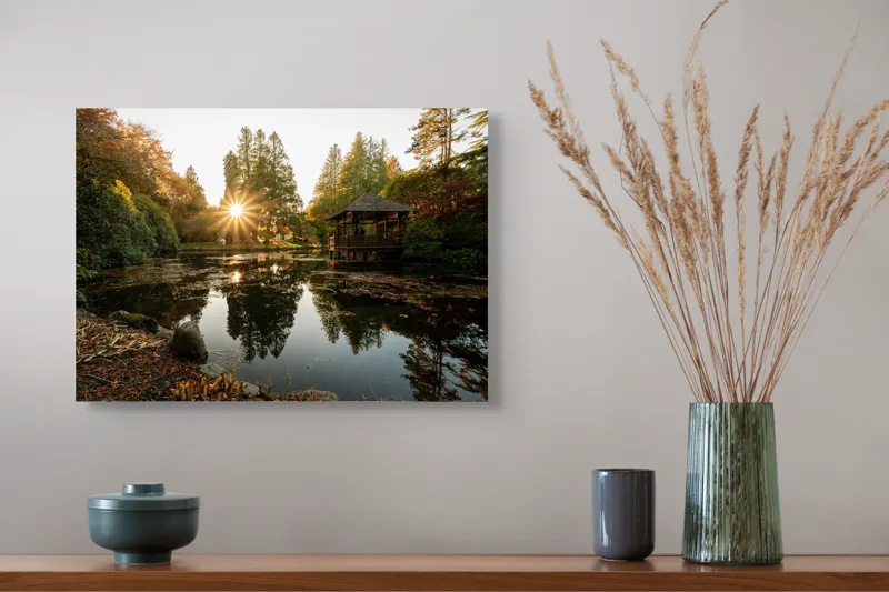 Tablou Canvas Peisaj Toamnă Reflecție Natură, 54 x 39 cm – poza 4