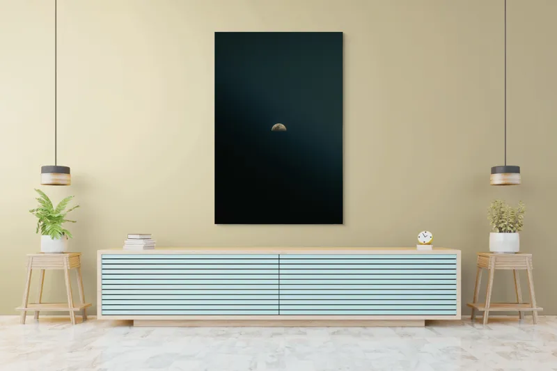 Tablou Canvas, "Lumină lunară în întunericul cosmic", 100 x 150 cm – poza 4