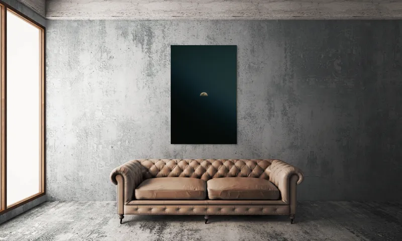 Tablou Canvas, "Lumină lunară în întunericul cosmic", 100 x 150 cm – poza 6