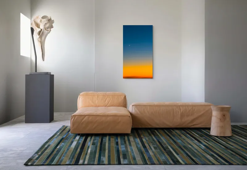 Tablou Canvas Luna nouă la amurg colorat, pe teme de cer și lumină, 50 x 90 cm – poza 5
