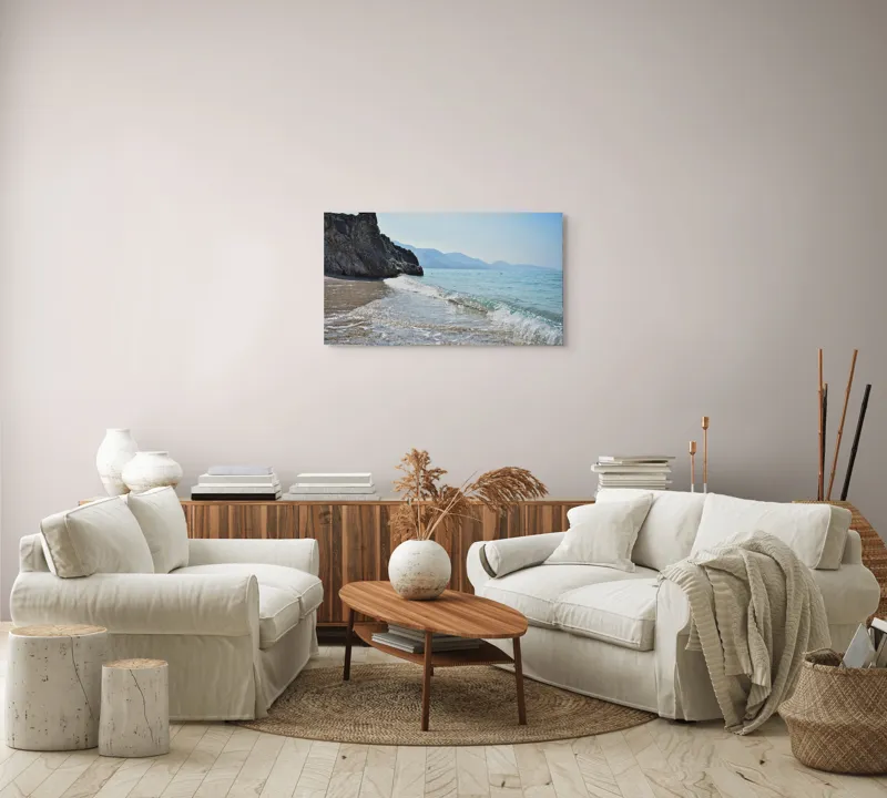 Tablou Canvas pe tema valurilor și a țermului albastru, 90 x 50 cm – poza 4