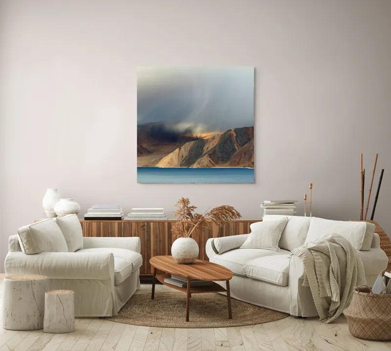 Tablou Canvas, "Curbele Muntelui în Miez de Vânt", 100 x 100 cm – poza 3