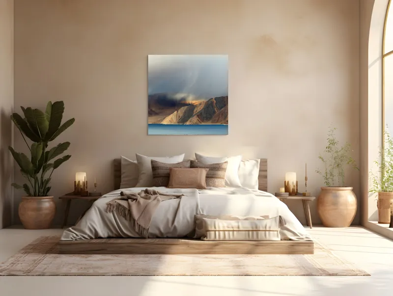 Tablou Canvas, "Curbele Muntelui în Miez de Vânt", 100 x 100 cm – poza 4