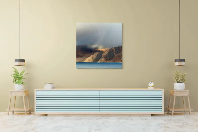 Tablou Canvas, "Curbele Muntelui în Miez de Vânt", 100 x 100 cm – poza 5