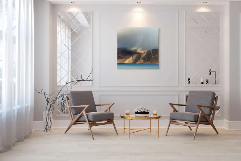 Tablou Canvas, "Curbele Muntelui în Miez de Vânt", 100 x 100 cm – poza 7