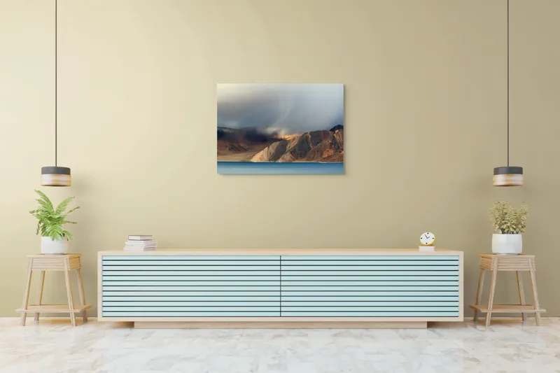 Tablou Canvas, "Curbele Muntelui în Miez de Vânt", 100 x 70 cm – poza 4