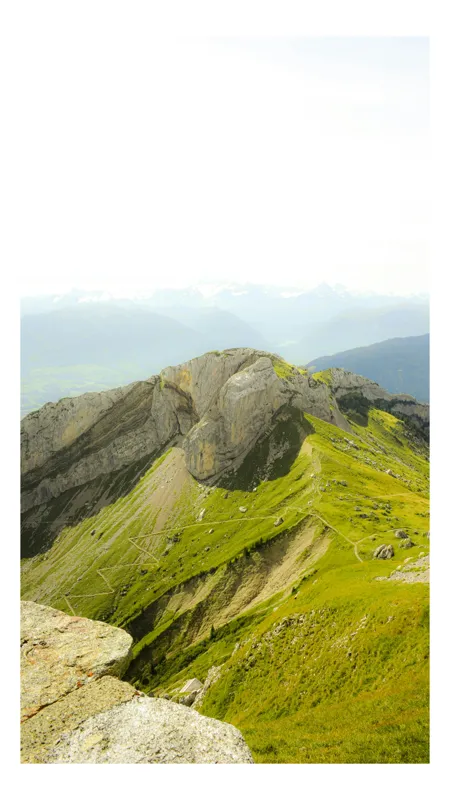 Tablou Canvas Peisaj Montan, Panoramă Natură Verdeață Cer, 50 x 70 cm