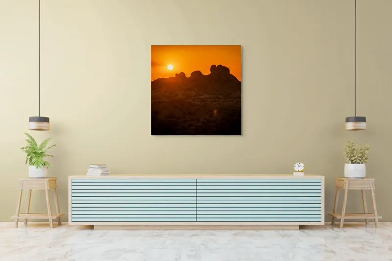 Tablou Canvas Siluete de piatră scăldate în apus, 100 x 100 cm – poza 5