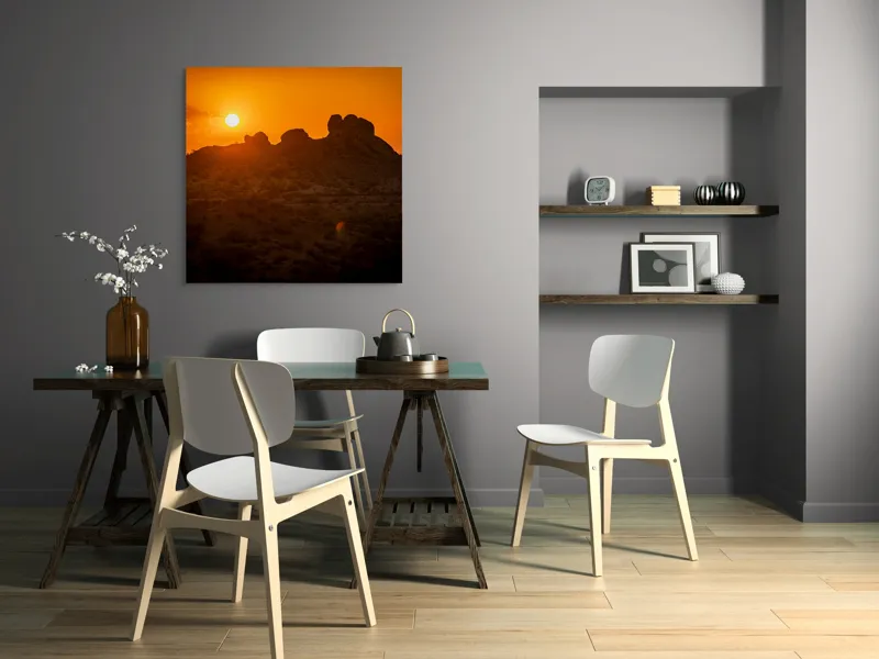 Tablou Canvas Siluete de piatră scăldate în apus, 100 x 100 cm – poza 6