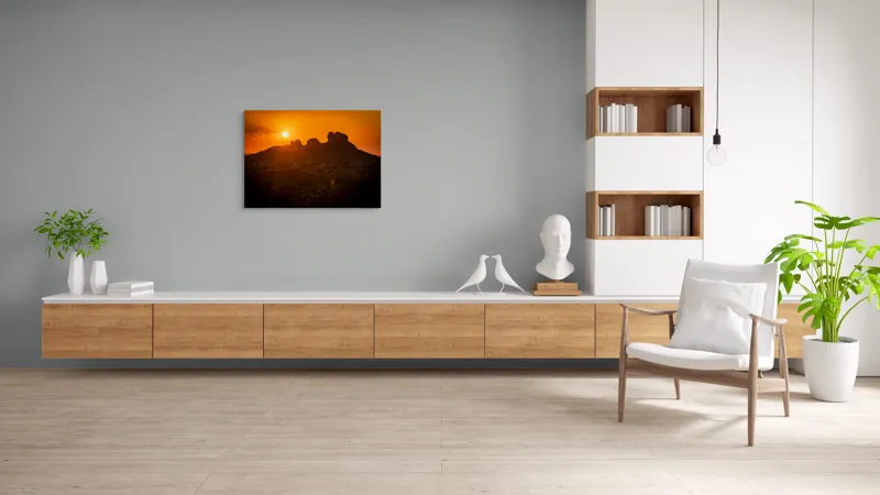 Tablou Canvas Siluete de piatră scăldate în apus, 100 x 70 cm – poza 6