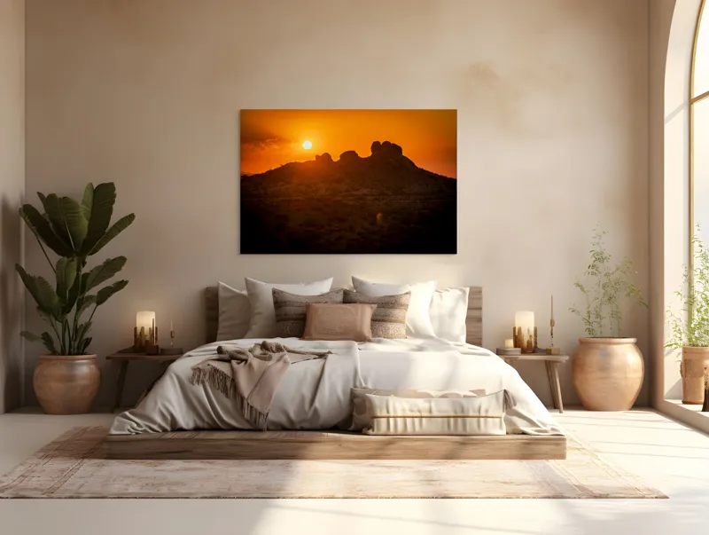 Tablou Canvas Siluete de piatră scăldate în apus, 150 x 100 cm – poza 4